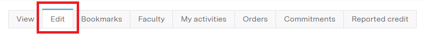 Edit tab