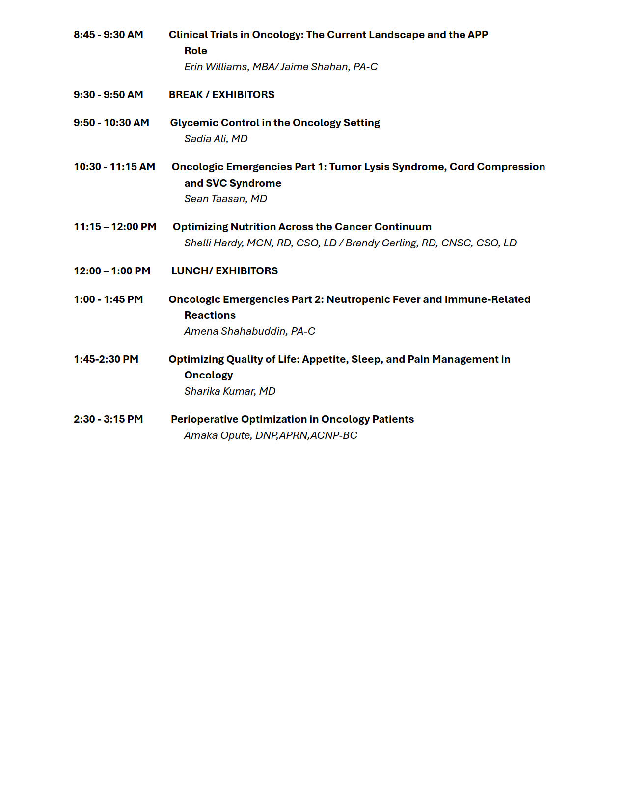 Cancer Care Essentials for Oncology APPs and the Multidisciplinary Team for July 30